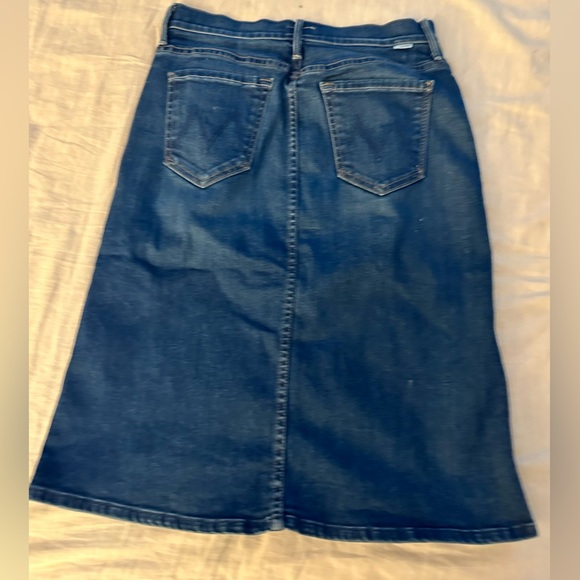 MOTHER High Waist Button Midi Skirt in Blue Moon Sz 26 (14) - Picture 4 of 9